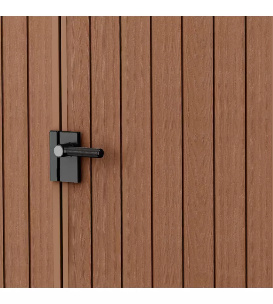 CASETTA DA GIARDINO KETER "DARWIN 4x4" IN EVOTECH+ COLORE MARRONE CON PORTA BATTENTE SINGOLA 123,8X117X205,1 CM
