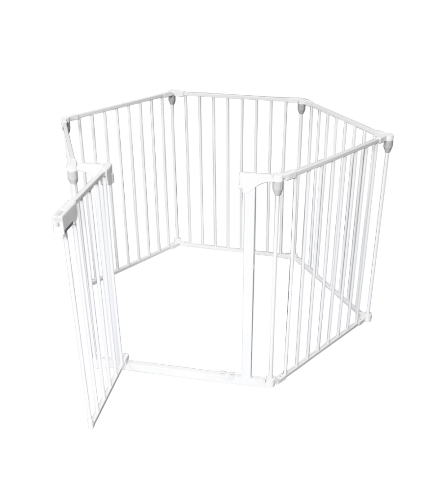 BARRIERA DI SICUREZZA PER BAMBINI ARMONIA IN METALLO VERNICIATO COLORE BIANCO 120X74 CM