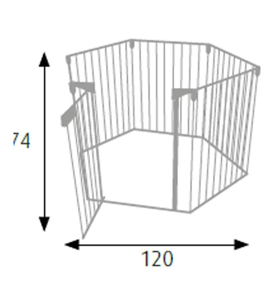 BARRIERA DI SICUREZZA PER BAMBINI ARMONIA IN METALLO VERNICIATO COLORE BIANCO 120X74 CM