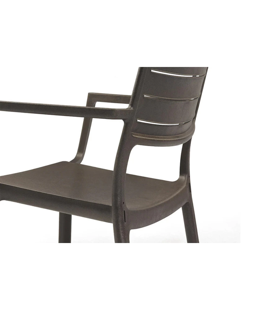 SEDIA DA ESTERNO KETER "METALINE" IN POLIPROPILENE EFFETTO METALLO COLORE BRONZO, 60X53X81 CM