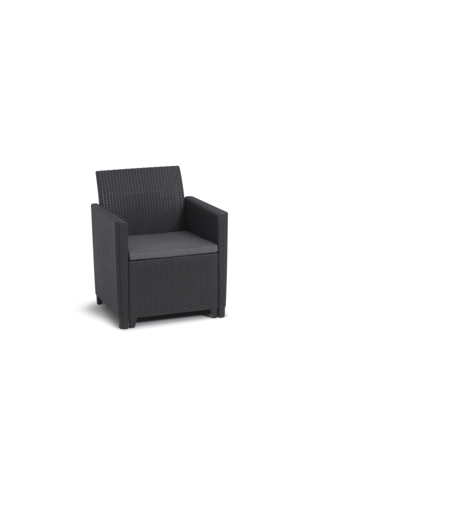 SET DA GIARDINO KETER "MARIE LOUNGE" COLORE GRAFITE, 4 POSTI