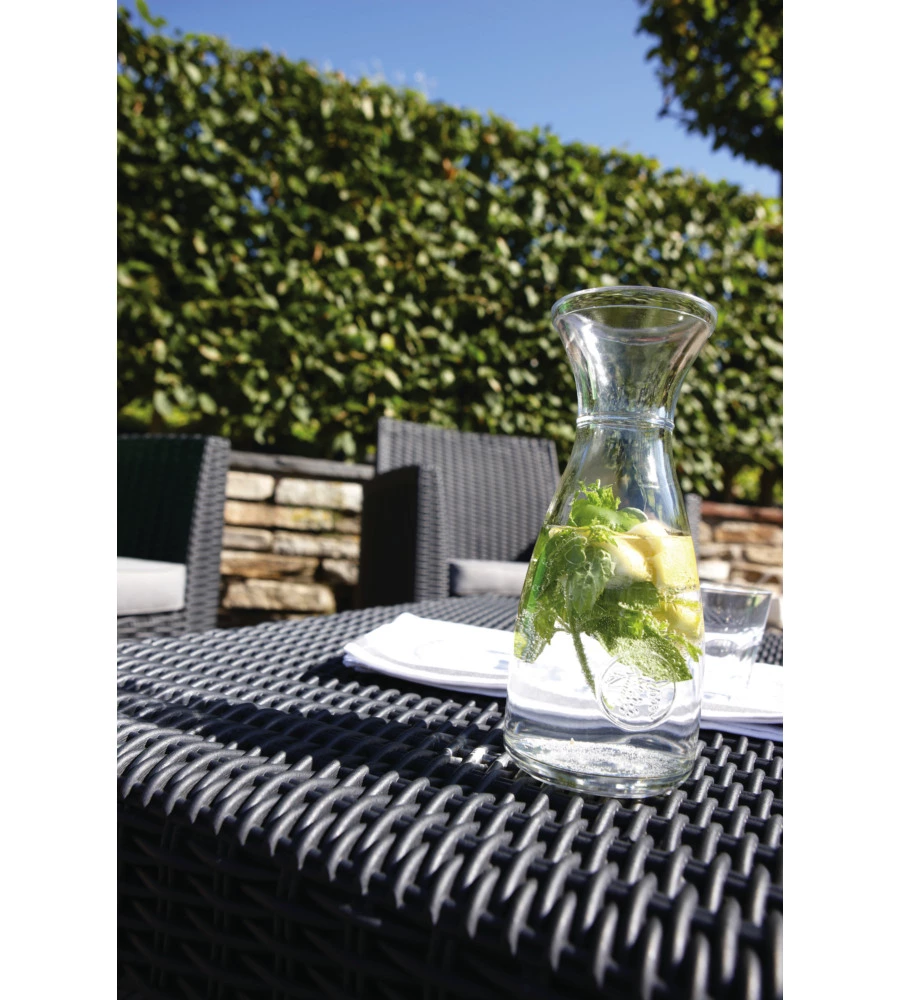 SET DA GIARDINO KETER "MIA LOUNGE SET" IN POLIPROPILENE COLORE GRAFITE, 4 POSTI