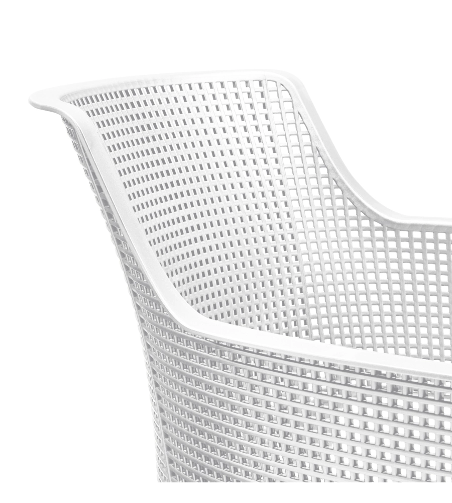 SET DA 6 PEZZI SEDIA DA ESTERNO KETER "ELISA" IN POLIPROPILENE COLORE BIANCO, 57,7X62,5X79 CM