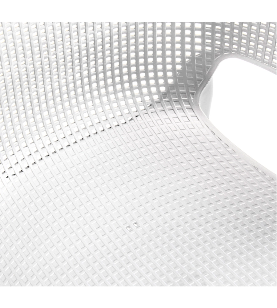SET DA 6 PEZZI SEDIA DA ESTERNO KETER "ELISA" IN POLIPROPILENE COLORE BIANCO, 57,7X62,5X79 CM