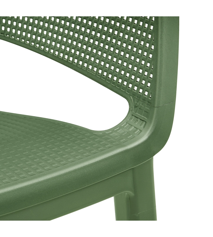 SET DA 6 PEZZI SEDIA DA ESTERNO KETER "ELISA" IN POLIPROPILENE, COLORE VERDE, ARANCIONE E AZZURRO, 61X54X79 CM