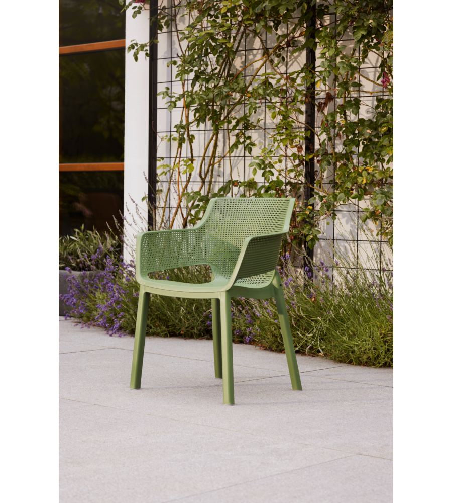 SET DA 6 PEZZI SEDIA DA ESTERNO KETER "ELISA" IN POLIPROPILENE, COLORE VERDE, ARANCIONE E AZZURRO, 61X54X79 CM