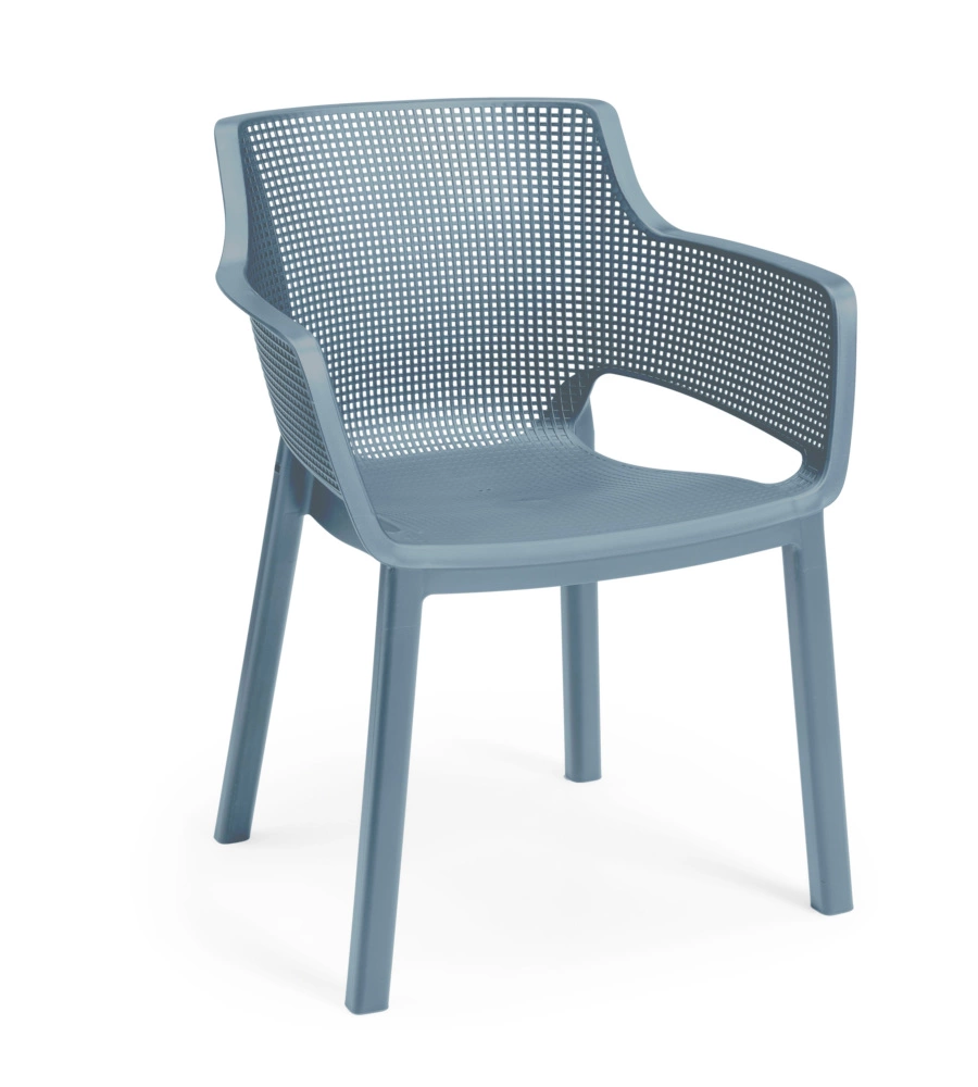 SET DA 6 PEZZI SEDIA DA ESTERNO KETER "ELISA" IN POLIPROPILENE, COLORE VERDE, ARANCIONE E AZZURRO, 61X54X79 CM