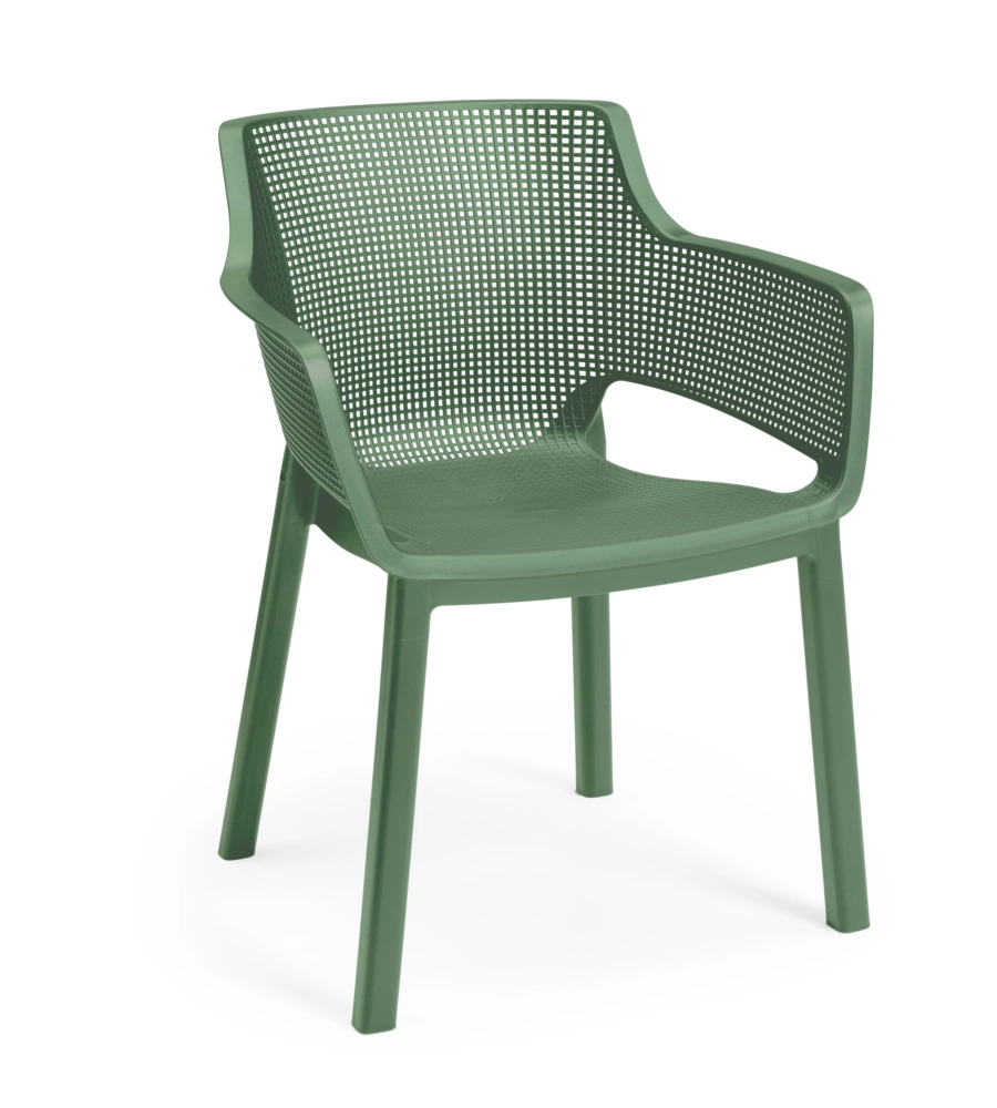 SET DA 6 PEZZI SEDIA DA ESTERNO KETER "ELISA" IN POLIPROPILENE, COLORE VERDE, ARANCIONE E AZZURRO, 61X54X79 CM