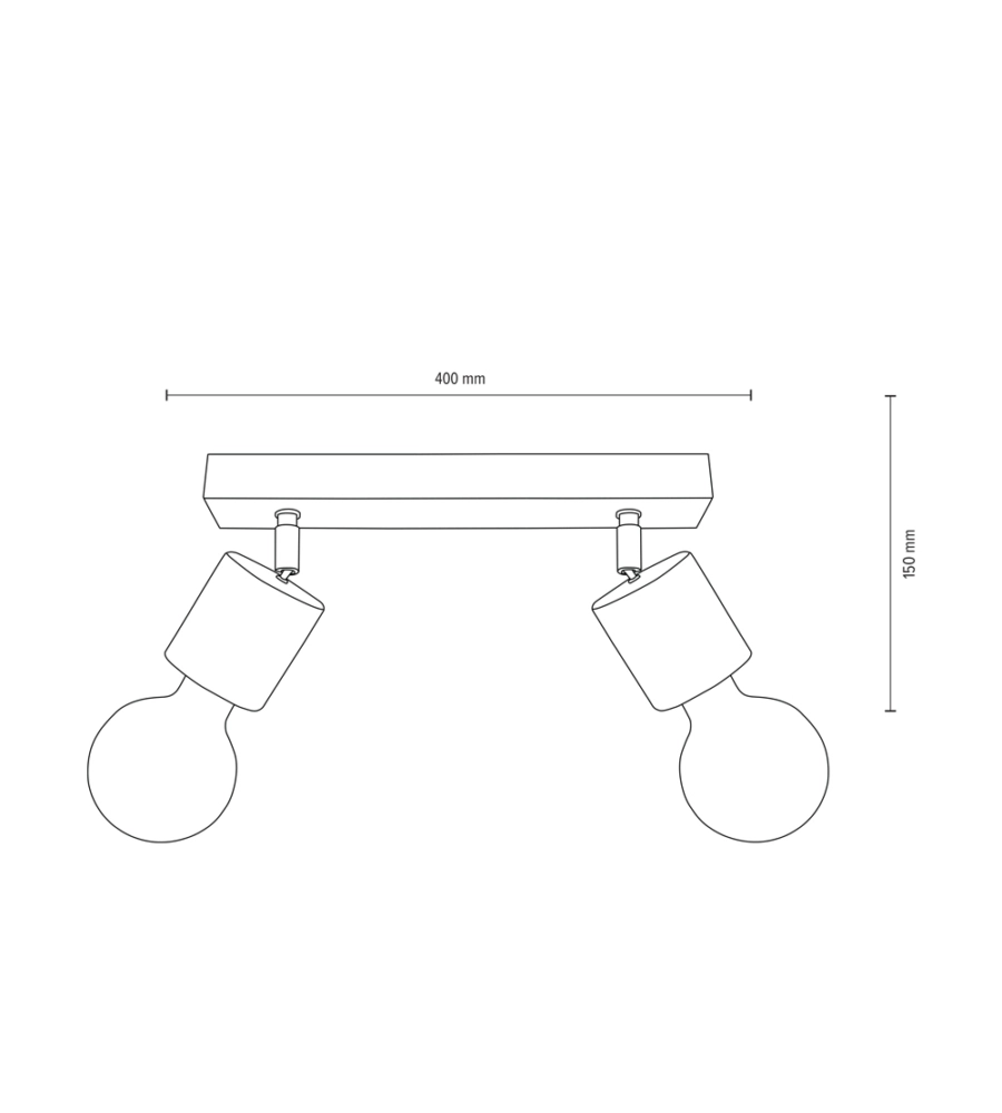 LAMPADA DA SOFFITTO ONLI "MATILDE" 2 LUCI, E27