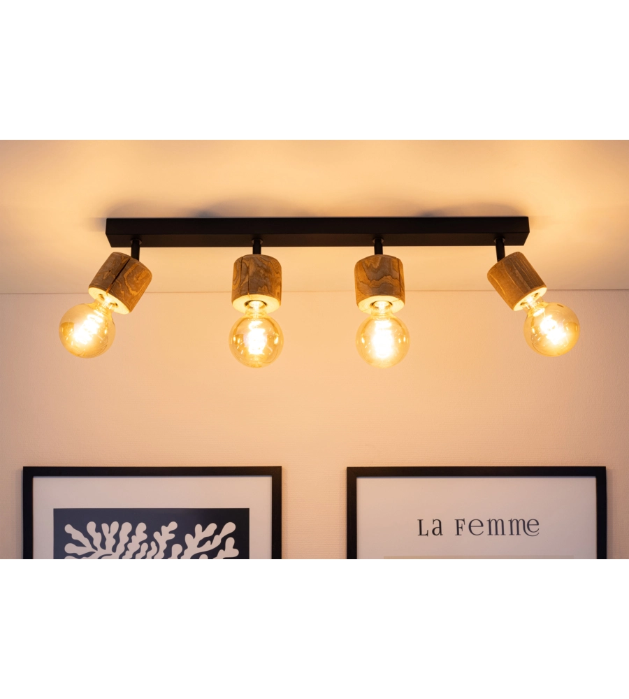 LAMPADA DA SOFFITTO ONLI "MATILDE"  BARRA 4 LUCI, E27