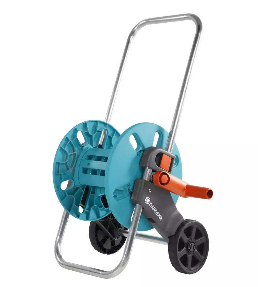 CARRELLO AVVOLGITUBO MANUALE GARDENA "CLEVERROLL S" IN PLASTICA, 36X44X48/75 CM