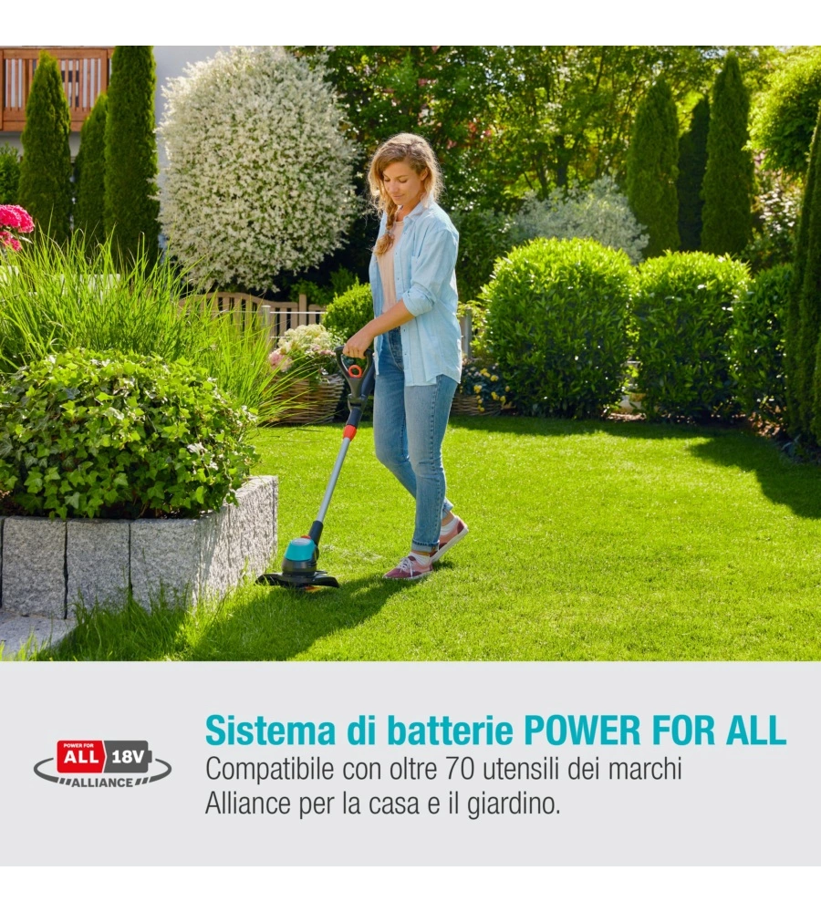 TRIMMER A BATTERIA GARDENA "EASY CUT 23" 18V 2AH E CARICABATTERIE