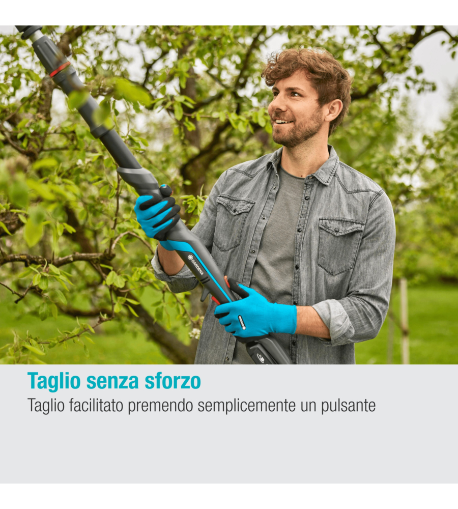 SVETTATOIO TELESCOPICO A BATTERIA GARDENA "HIGHCUT" TAGLIO 28 MM 18V 2,0AH