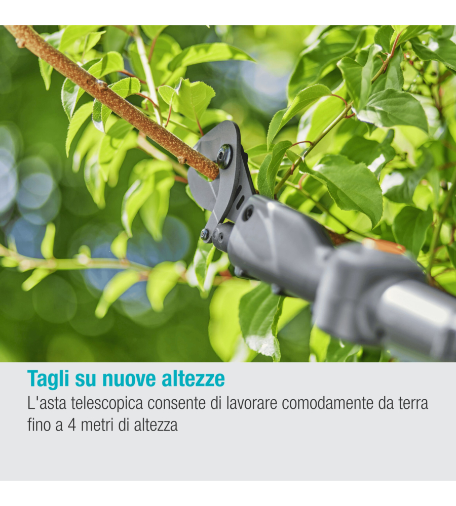 SVETTATOIO TELESCOPICO A BATTERIA GARDENA "HIGHCUT" TAGLIO 28 MM 18V 2,0AH