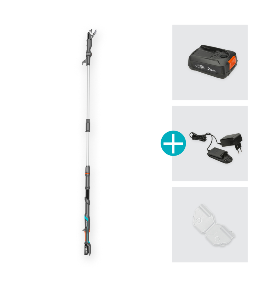 SVETTATOIO TELESCOPICO A BATTERIA GARDENA "HIGHCUT" TAGLIO 28 MM 18V 2,0AH