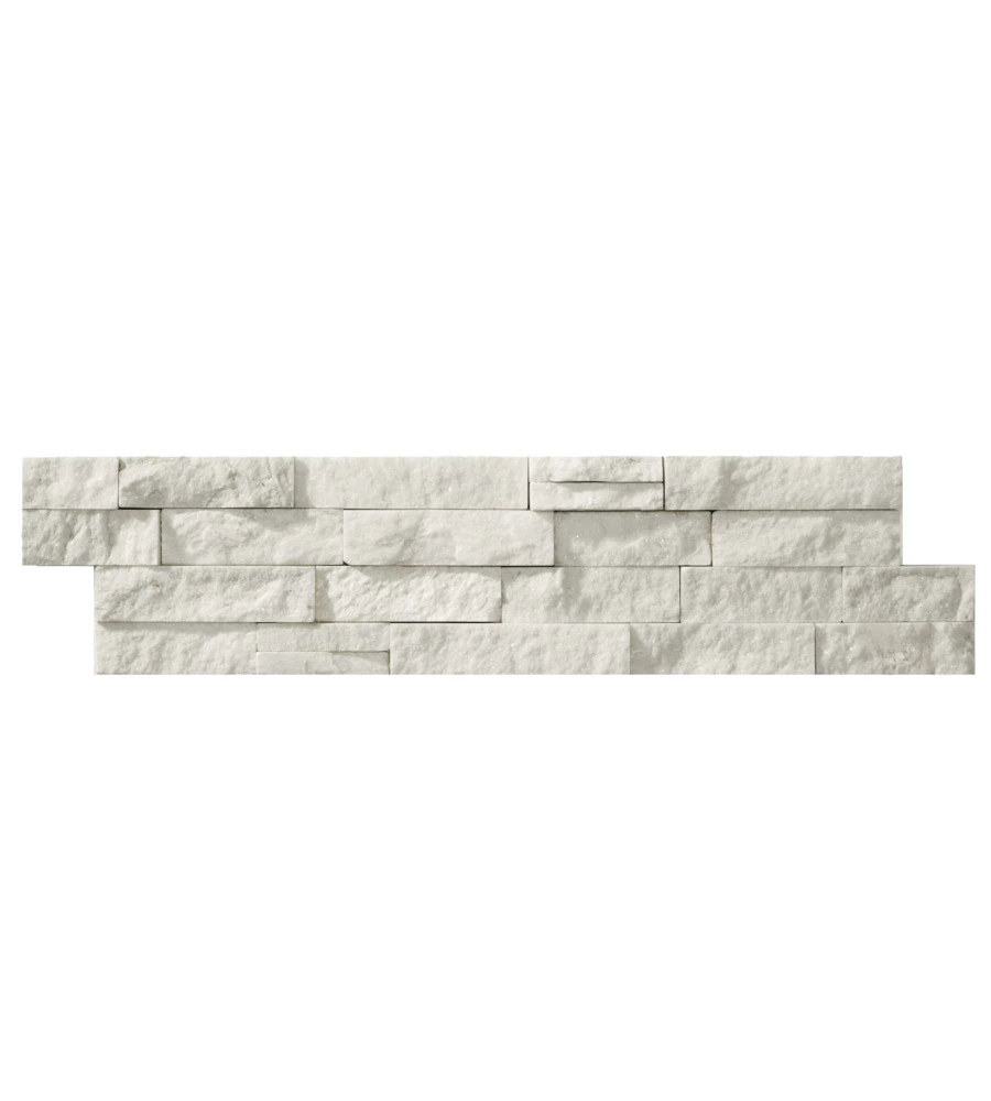 PANNELLO SOTTILE MARMO DI QUARZO E CALCITE COLORE BIANCO, 40X10 CM