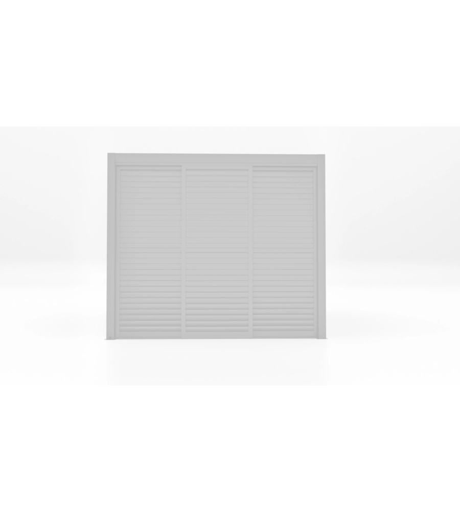 PARETE LATERALE A PANNELLI SCORREVOLI PER PERGOLE RIVIERA "SLIDING BLIND" IN ALLUMINIO BIANCO LATO 3 M