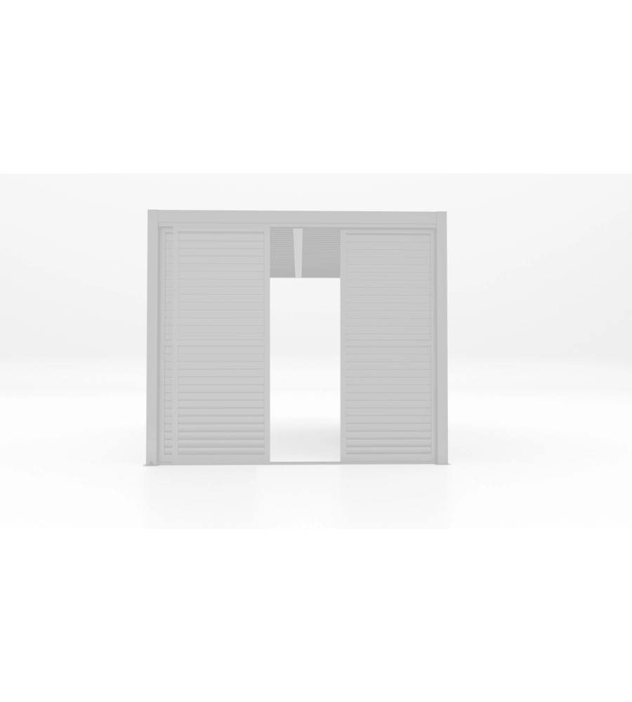 PARETE LATERALE A PANNELLI SCORREVOLI PER PERGOLE RIVIERA "SLIDING BLIND" IN ALLUMINIO BIANCO LATO 3 M