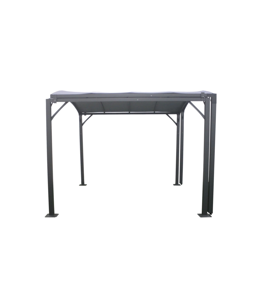 GAZEBO ESTENSIBILE RIVIERA "CARPORT DELUXE" ANTRACITE 300X300/565X243 CM