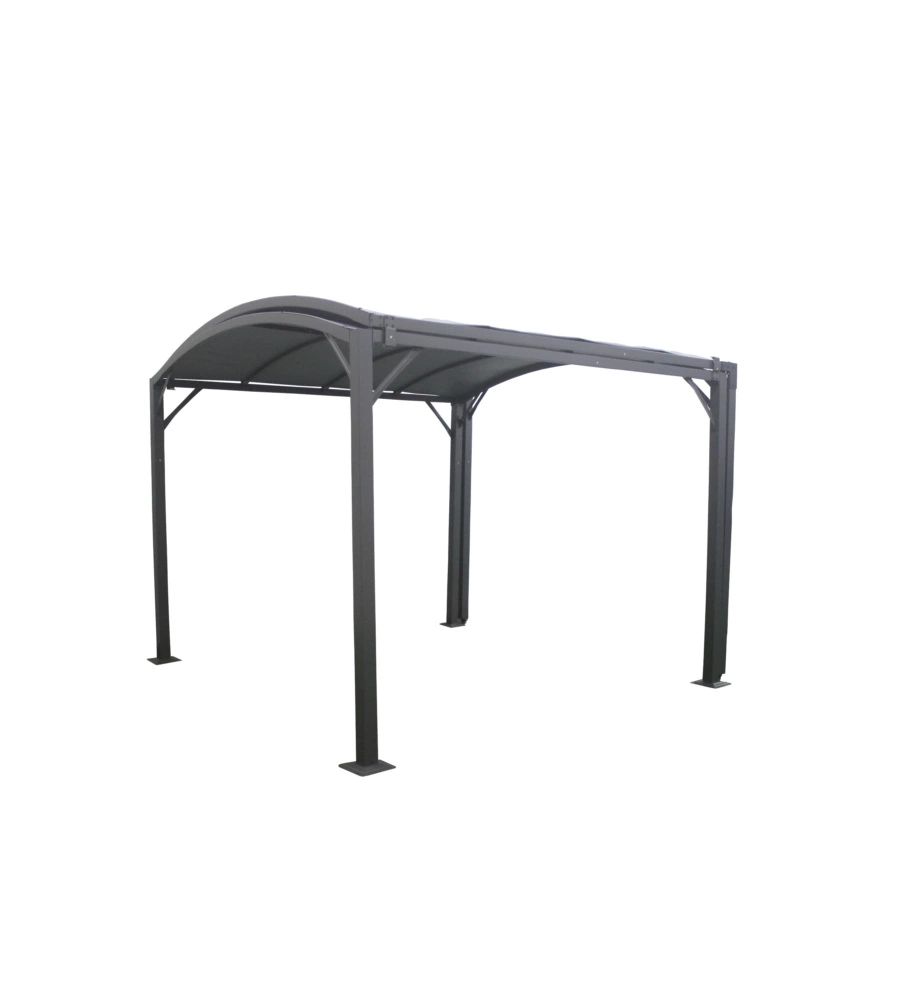 GAZEBO ESTENSIBILE RIVIERA "CARPORT DELUXE" ANTRACITE 300X300/565X243 CM