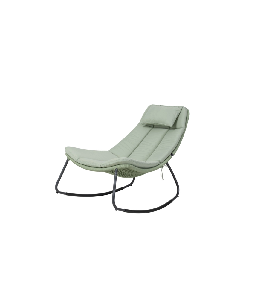 POLTRONA DA GIARDINO A DONDOLO RIVIERA "DALIA" VERDE 126X95X90 CM