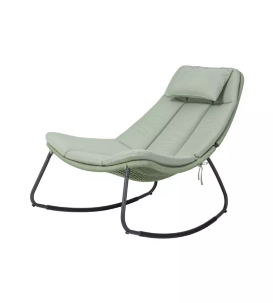 POLTRONA DA GIARDINO A DONDOLO RIVIERA "DALIA" VERDE 126X95X90 CM