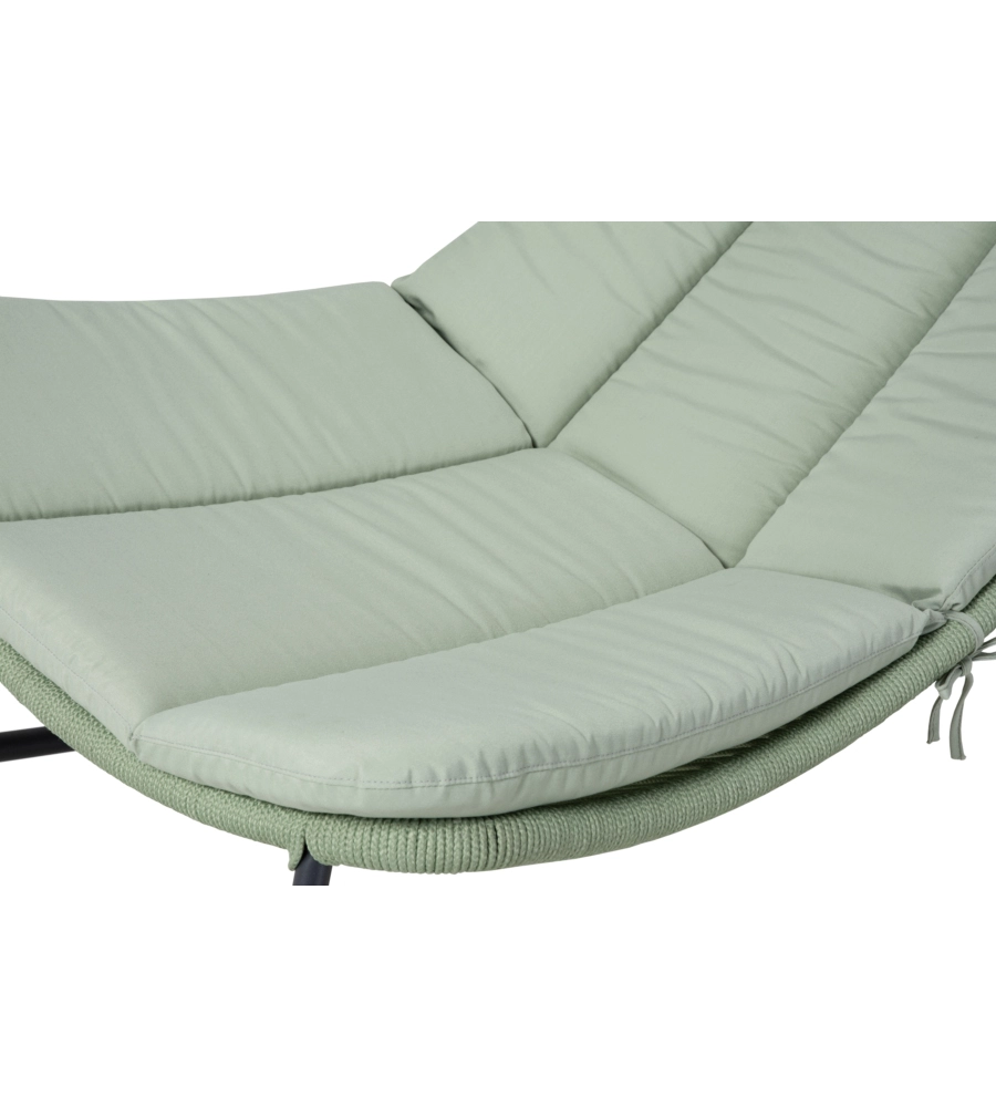 POLTRONA DA GIARDINO A DONDOLO RIVIERA "DALIA" VERDE 126X95X90 CM