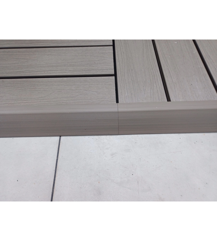 PROFILO IN WPC ANTIMACCHIA GRIGIO PER PAVIMENTAZIONE DA ESTERNO 60 CM