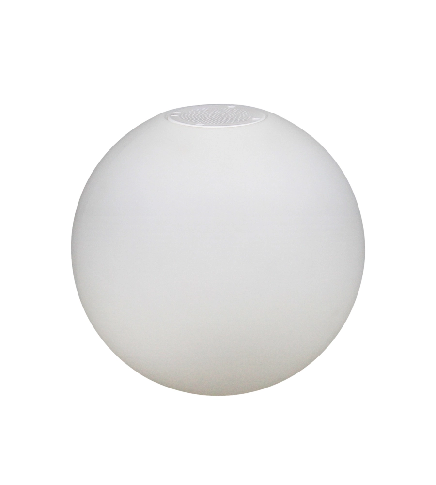SFERA LUMONOSA E SPEAKER IN BLUETOOTH SOLARE RIVIERA IN PE E ABS Ø30X26 CM