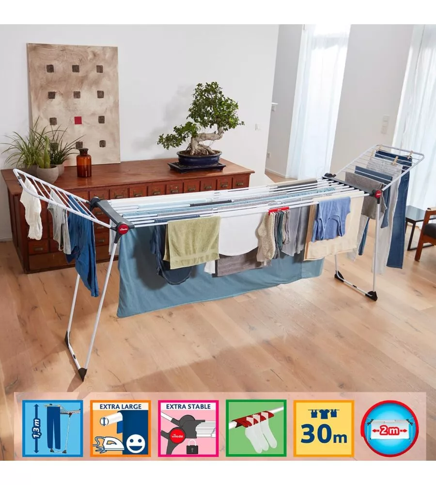 STENDIBIANCHERIA VILEDA "INFINITY FLEX" ESTENSIBILE 117-205 CM