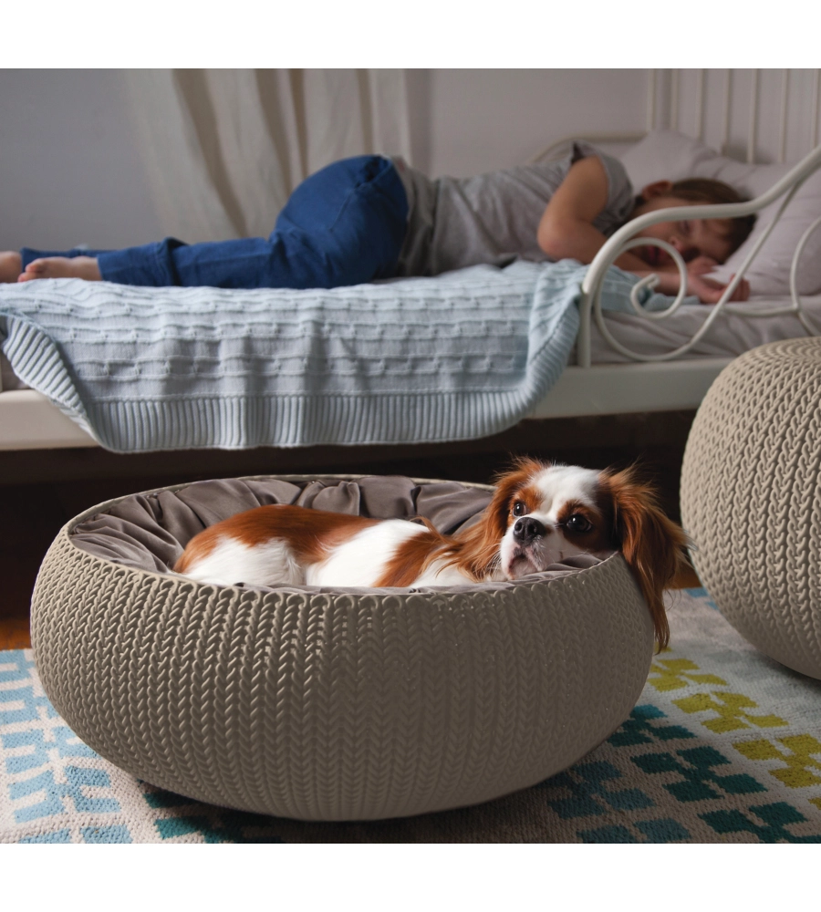 CUCCIA APERTA PER CANI E GATTI KETER "COZY" APERTA IN RESINA COLORE BEIGE, 55X54X19 CM