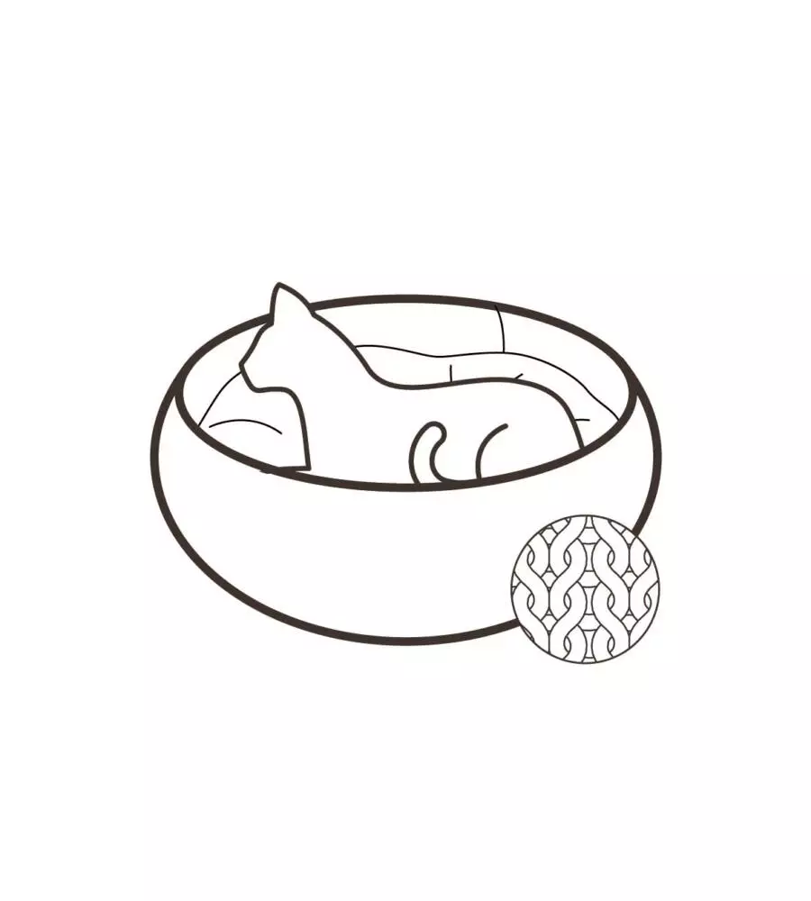 CUCCIA APERTA PER CANI E GATTI KETER "COZY" APERTA IN RESINA COLORE BEIGE, 55X54X19 CM