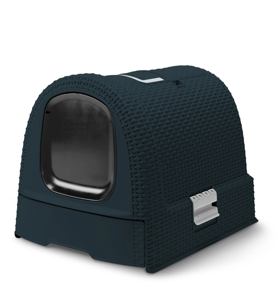 LETTIERA E TRASPORTINO PER GATTI KETER "CAT LITTER BOX" IN POLIPROPILENE COLORE ANTRACITE, 51X39X39 CM