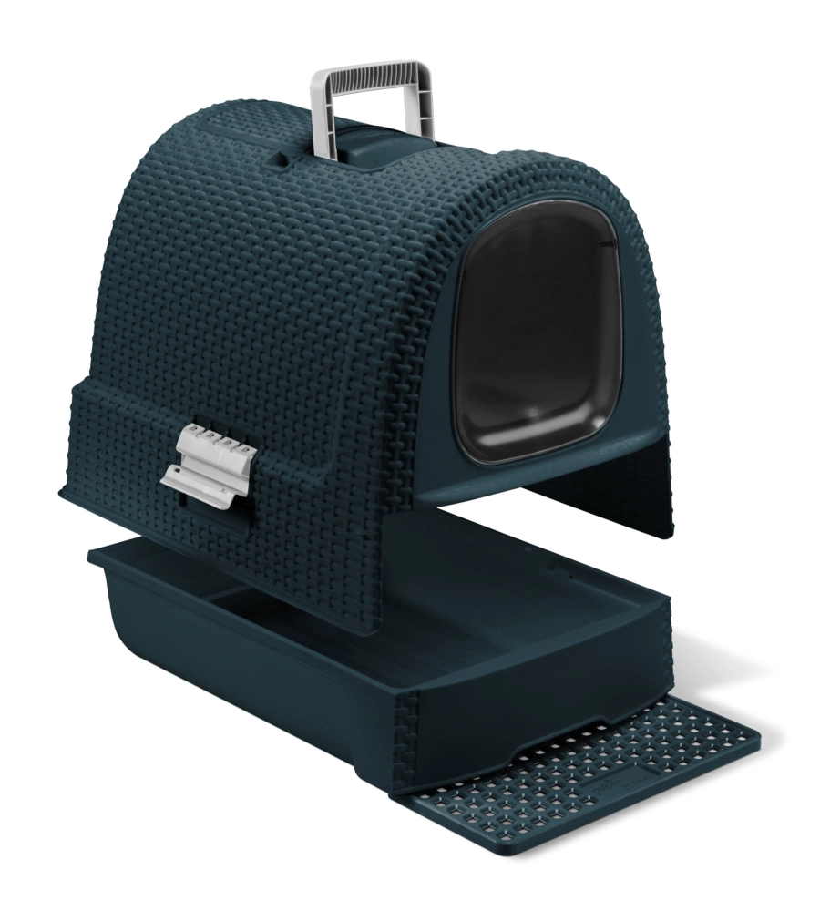 LETTIERA E TRASPORTINO PER GATTI KETER "CAT LITTER BOX" IN POLIPROPILENE COLORE ANTRACITE, 51X39X39 CM