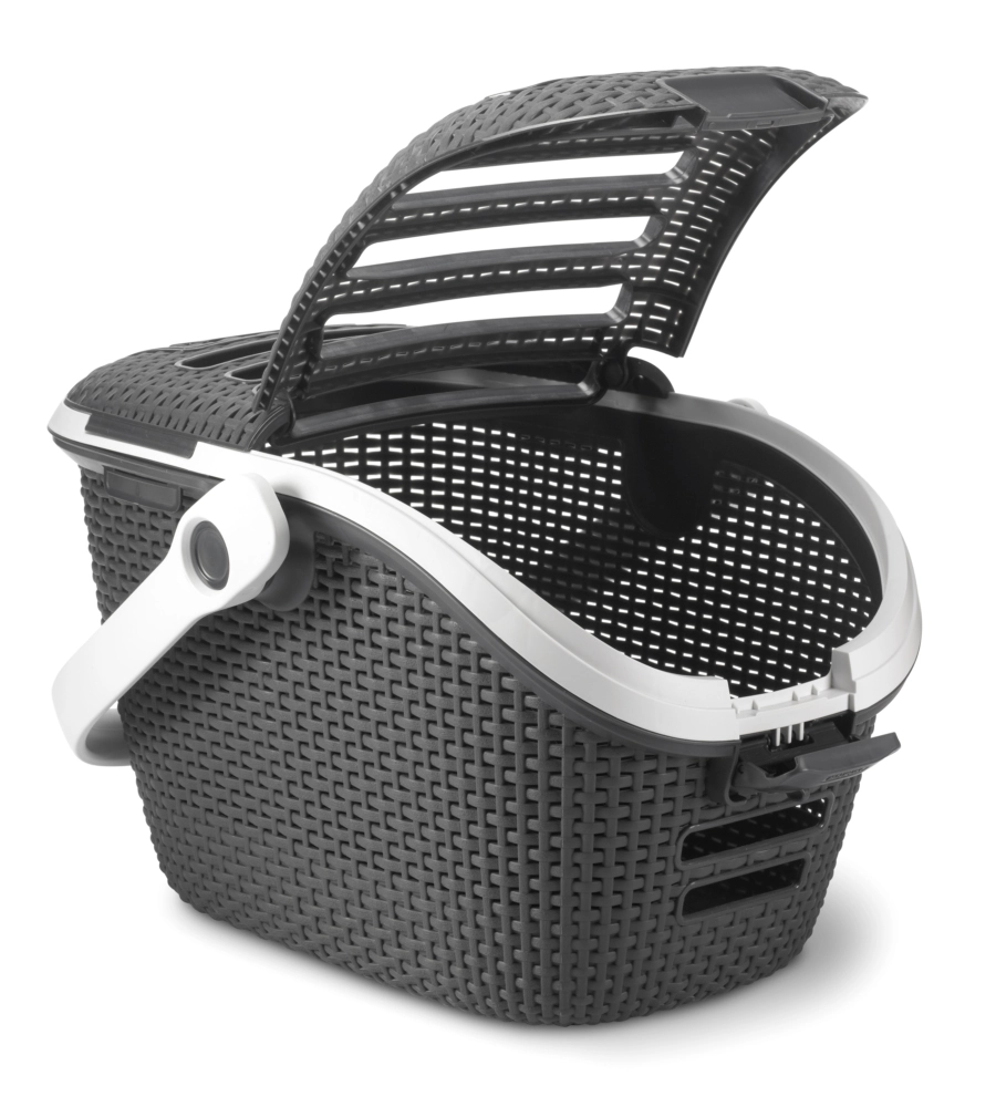 TRASPORTINO PER GATTI KETER "PET CARRIER" IN RESINA COLORE ANTRACITE, 51X38X33 CM