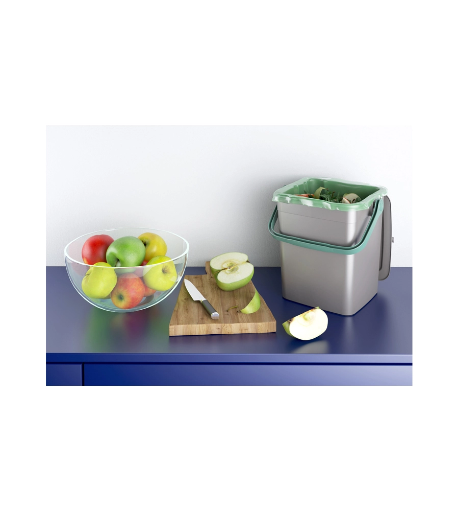 PATTUMIERA PER RIFIUTI ORGANICI KETER "SMART CONTAINER BIO COMPOST" IN POLIPROPILENE CON MANICO, 25,5X23X25 CM