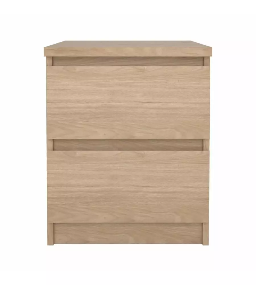 COMODINO "NAIA" CON 2 CASSETTI COLORE LEGNO, 40,4X50X49,5 CM