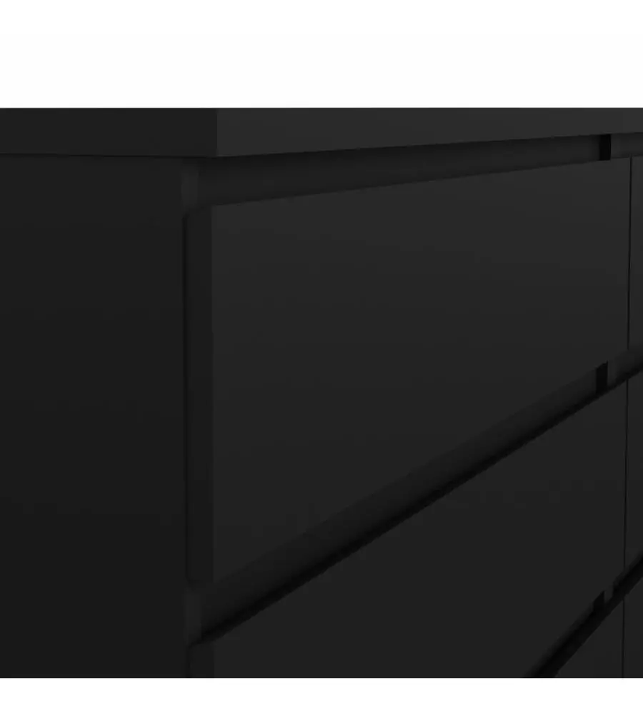 CASSETTIERA 6 CASSETTI "NAIA" NERO OPACO 153,8X50X70,1 CM