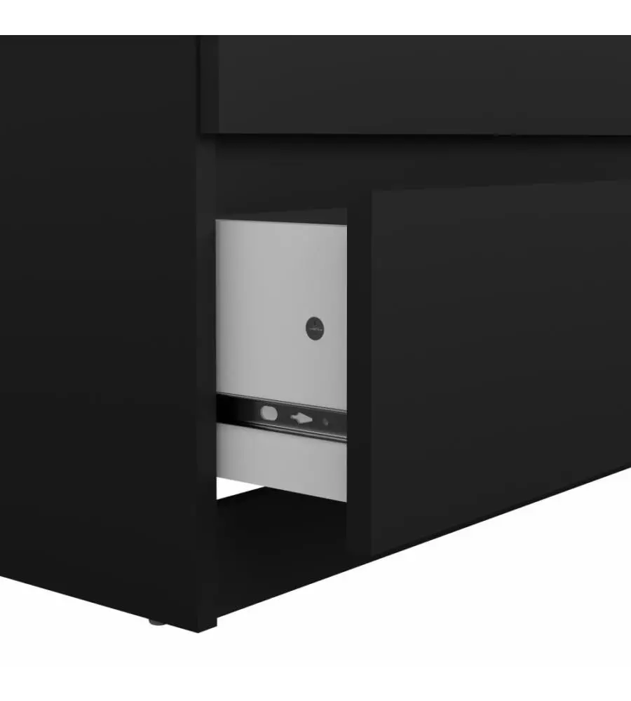 CASSETTIERA 6 CASSETTI "NAIA" NERO OPACO 153,8X50X70,1 CM