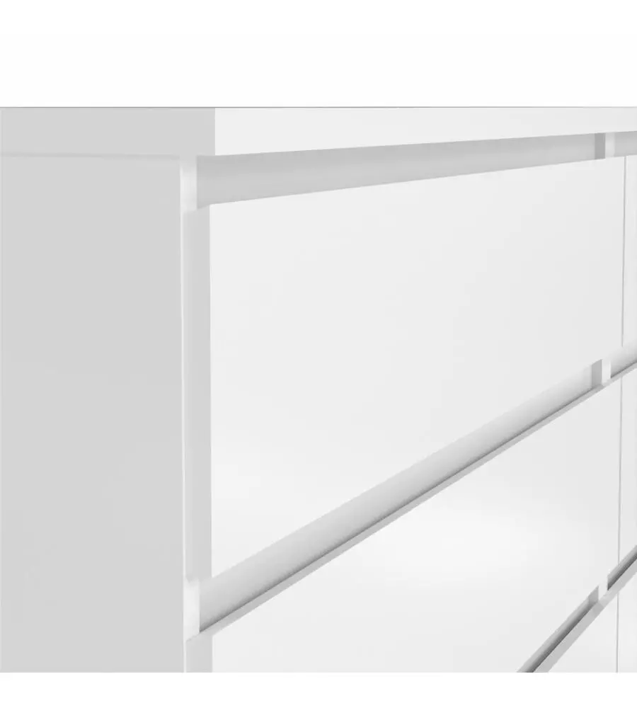 CASSETTIERA 6 CASSETTI "NAIA" BIANCO LUCIDO 153,8X50X70,1 CM