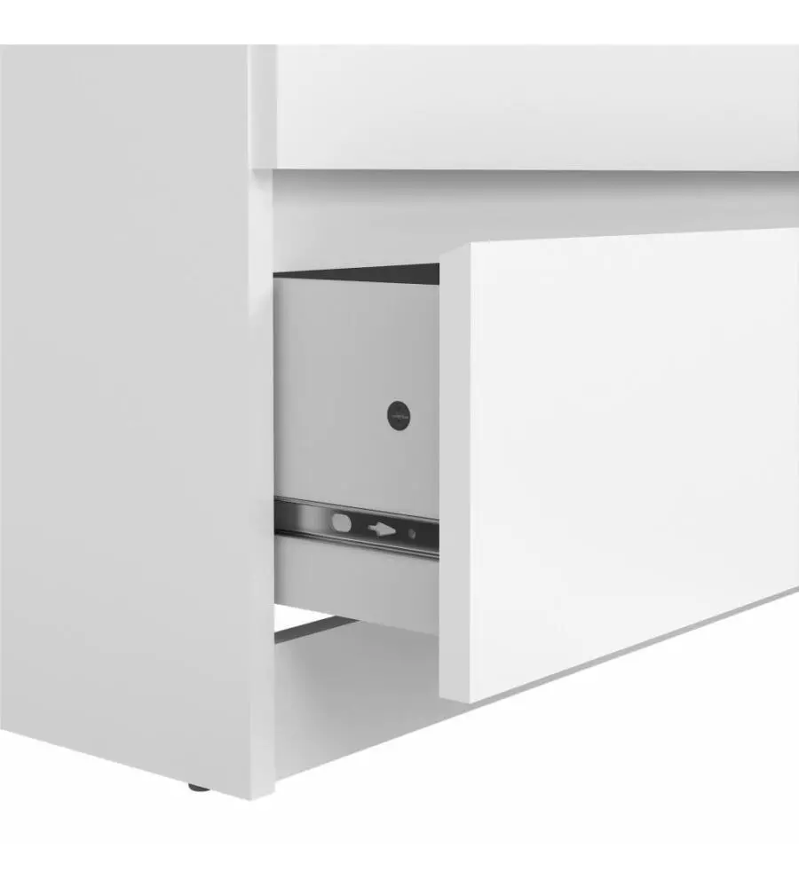 CASSETTIERA 6 CASSETTI "NAIA" BIANCO LUCIDO 153,8X50X70,1 CM