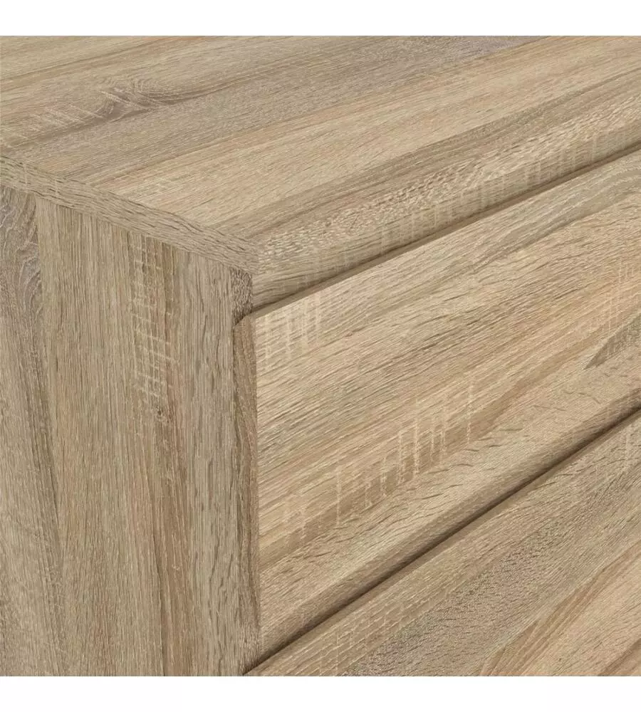 CASSETTIERA DOPPIA "NOVA" CON 6 CASSETTI COLORE ROVERE, 153,4X50X83,7 CM