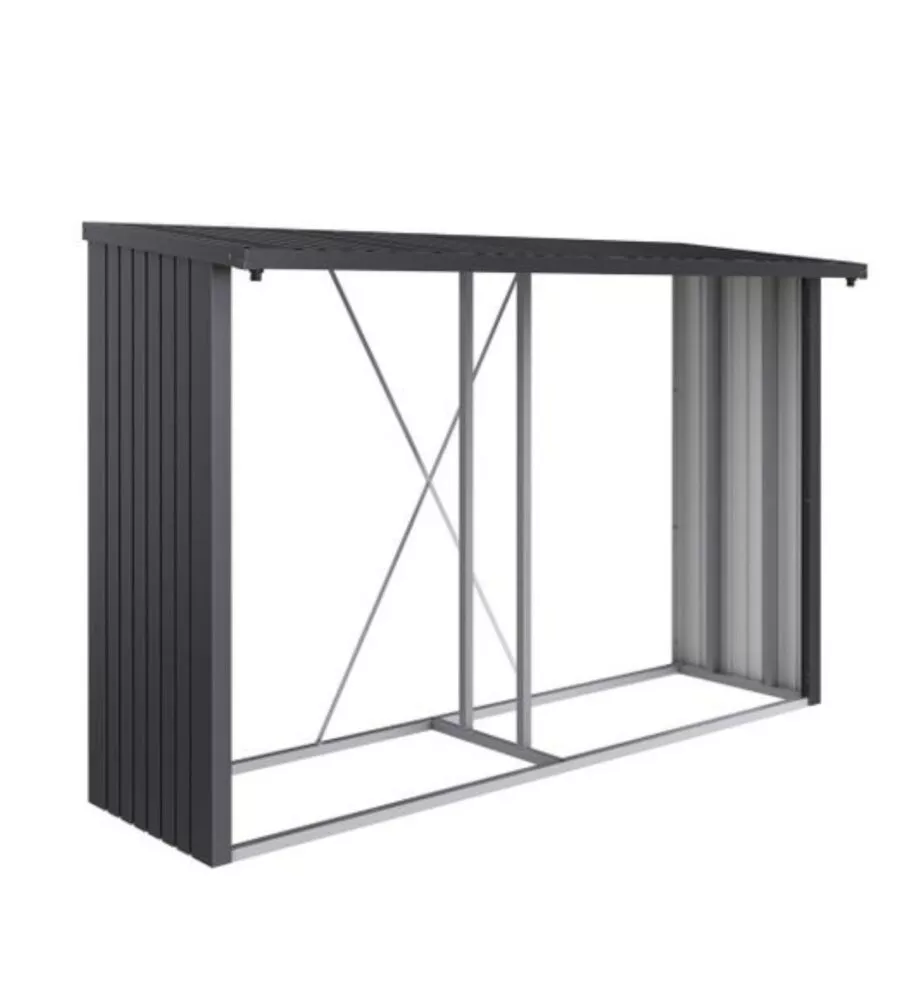 LEGNAIA BIOHORT "WOODSTOCK 300" IN ACCIAIO ZINCATO GRIGIO SCURO METALLIZZATO, 300,7X102X199 CM - 37040
