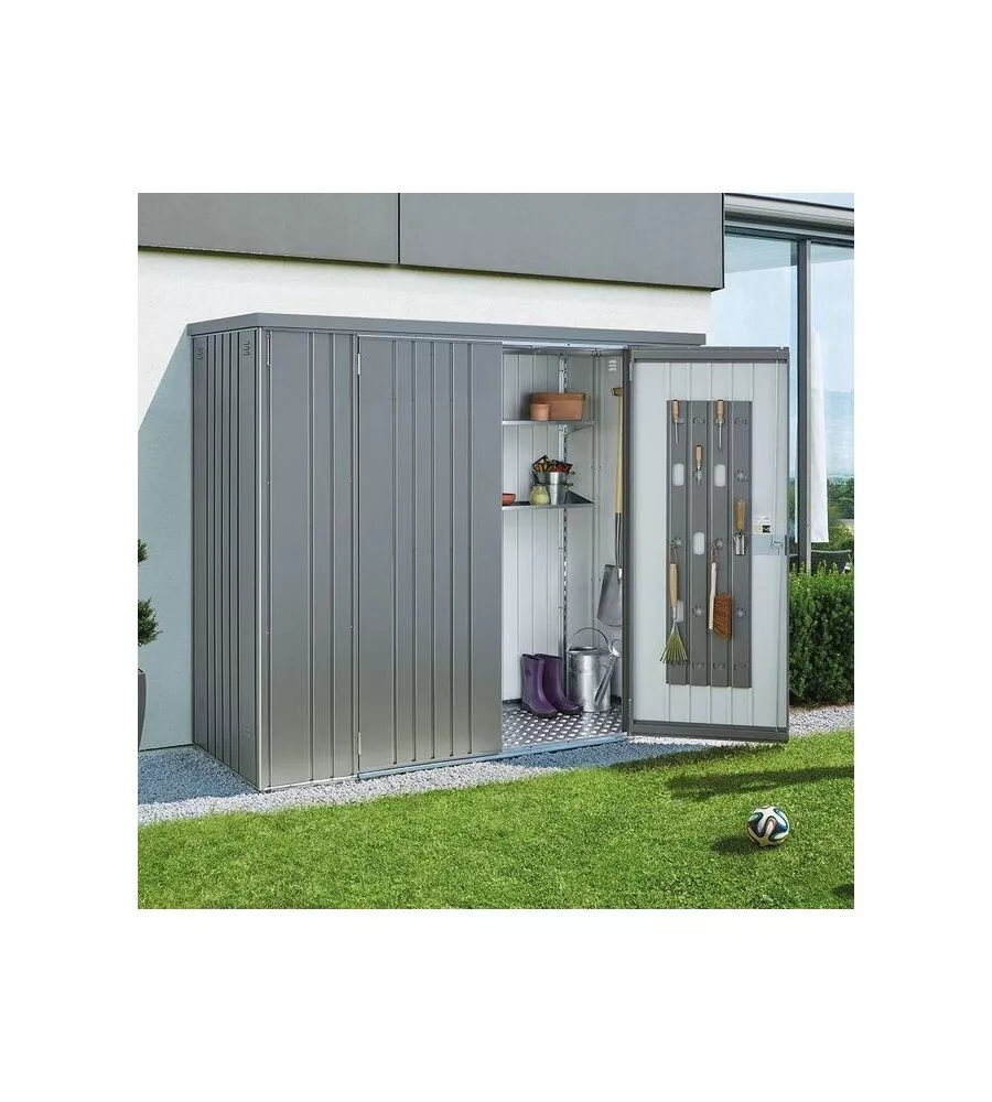 ARMADIO PER ATTREZZI BIOHORT "150 LARGE" IN ACCIAIO ZINCATO ARGENTO METALLIZZATO - 34910