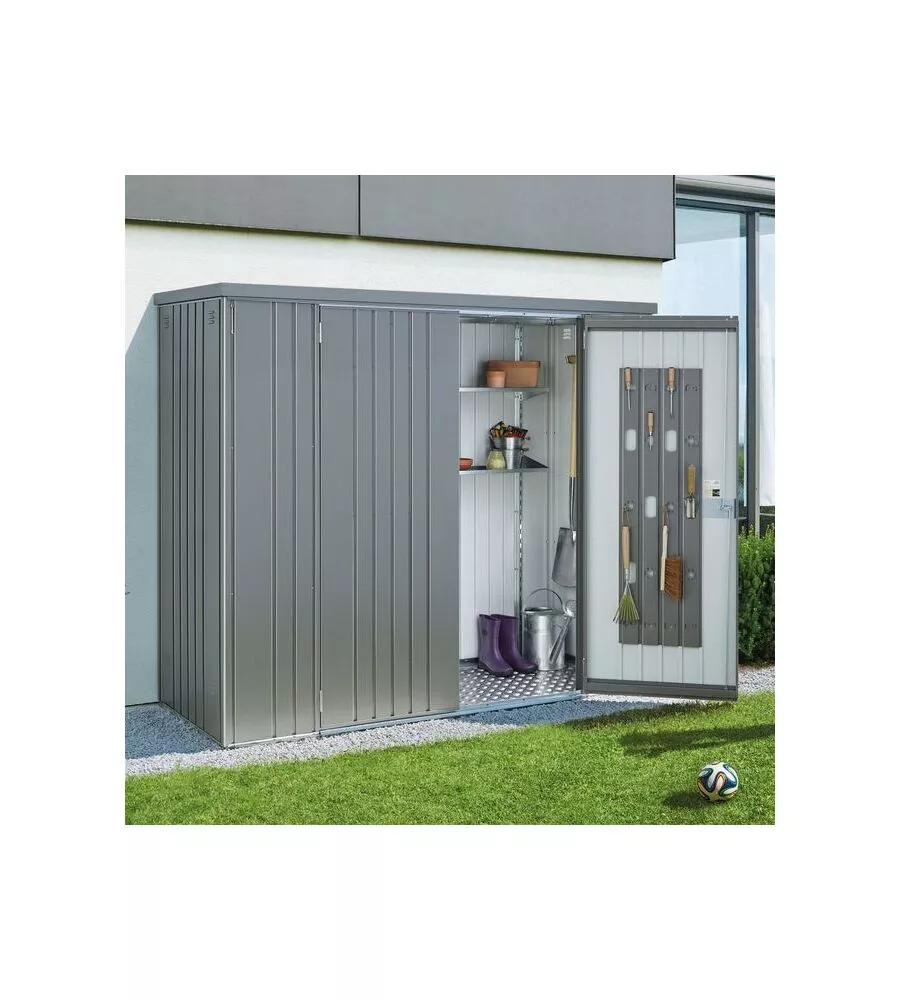 ARMADIO PER ATTREZZI BIOHORT "230 LARGE" IN ACCIAIO ZINCATO ARGENTO METALLIZZATO - 34980