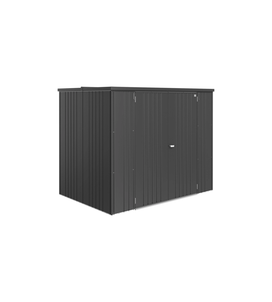 ARMADIO PER ATTREZZI BIOHORT "MISURA 230 LARGE" IN ACCIAIO ZINCATO COLORE GRIGIO SCURO METALLIZZATO, 288X155X184 CM