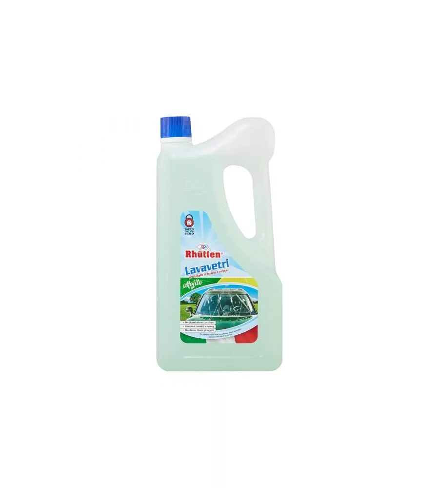 LIQUIDO LAVAVETRI PER VASCHETTE TERGICRISTALLO E LAVAFARI PROFUMAZIONE MOJITO 2 L