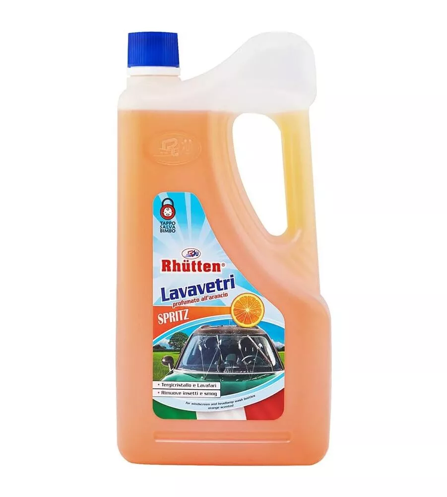LIQUIDO LAVAVETRI PER VASCHETTE TERGICRISTALLO E LAVAFARI CON PROFUMAZIONE AGRUMATA ALLO SPRITZ 2 L