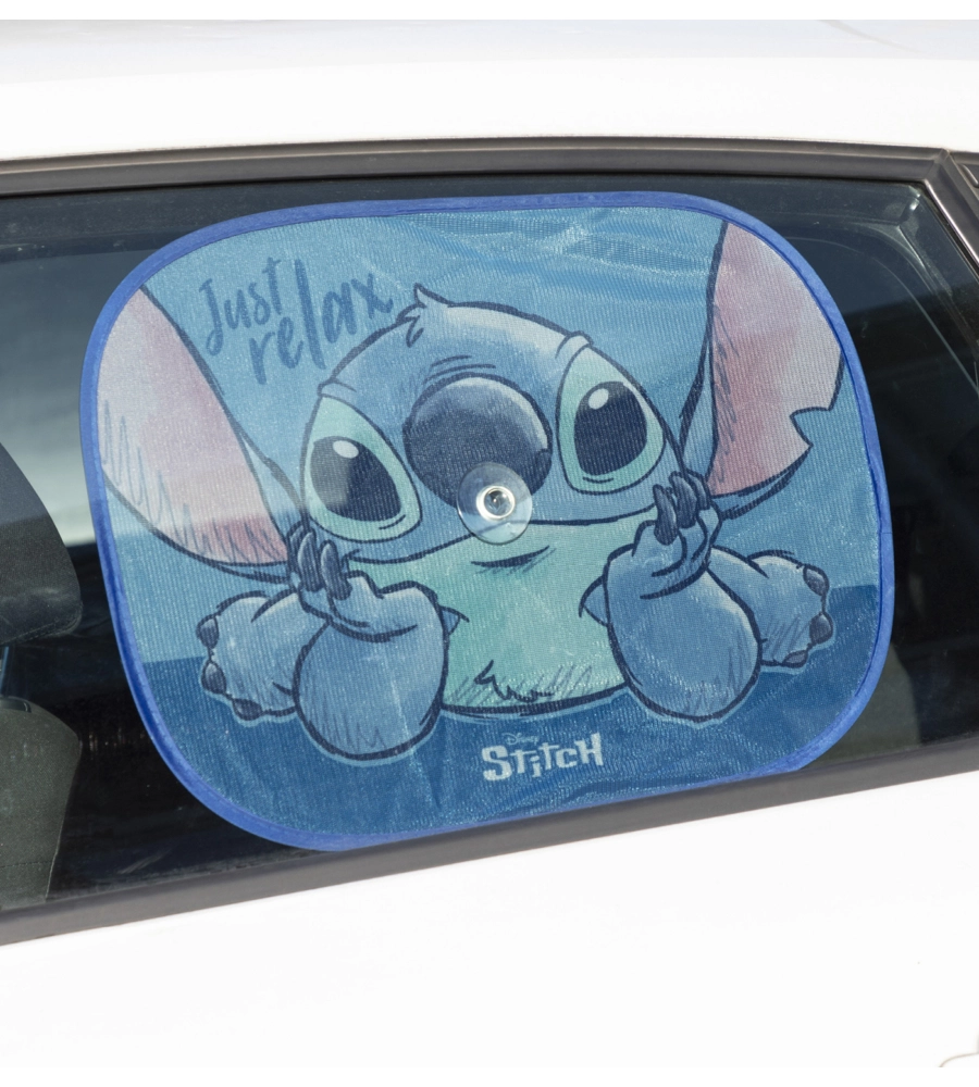 COPPIA TENDINE AUTO LATERALI "DISNEY STITCH" 44X35 CM
