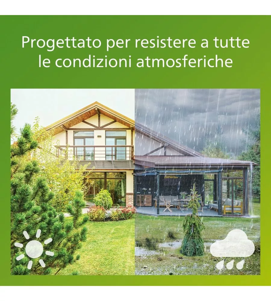 LUCE SOLARE DA ESTERNO CON 3 LED IN ALLUMINIO COLORE NERO, 8,7 W 2700 K
